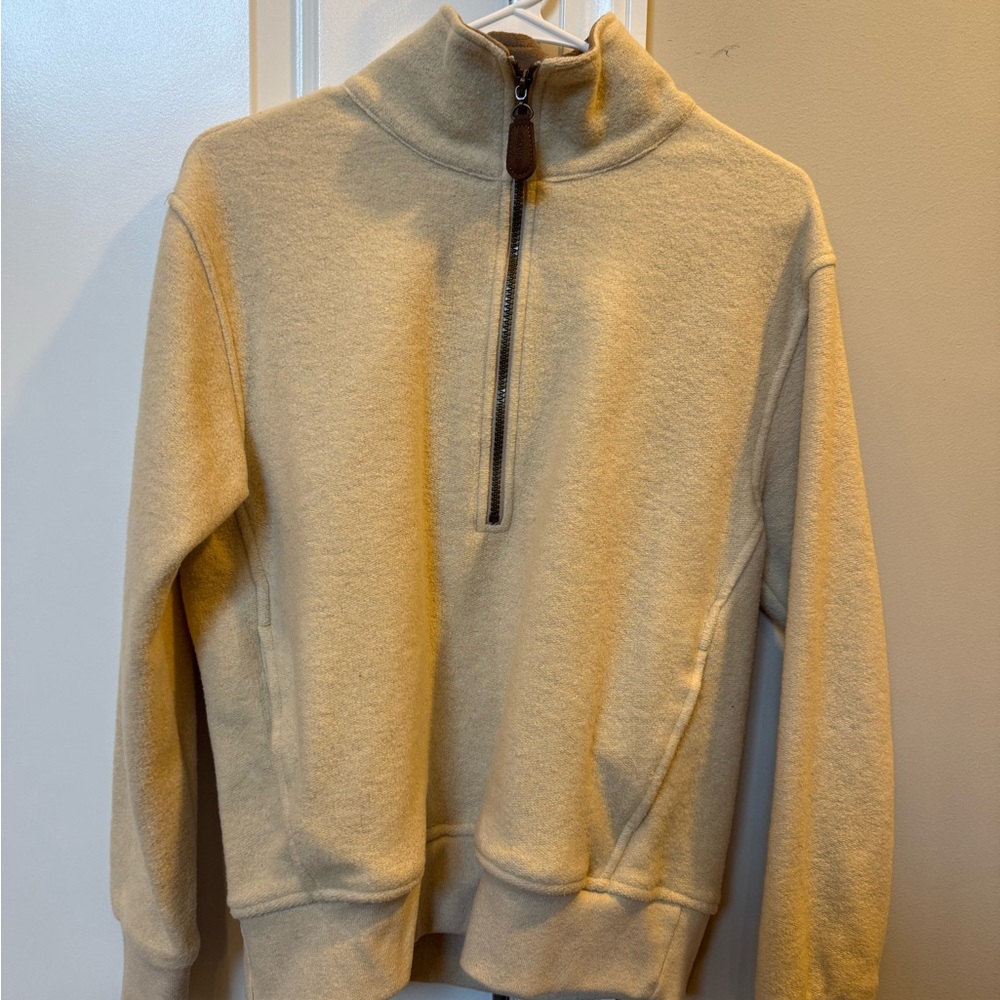 Men's Tan Zip-Up Sweater